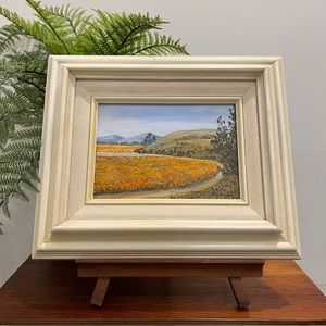 Vintage Signed Original California Poppies Painting